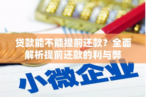 克拉玛依贷款能不能提前还款？全面解析提前还款的利与弊